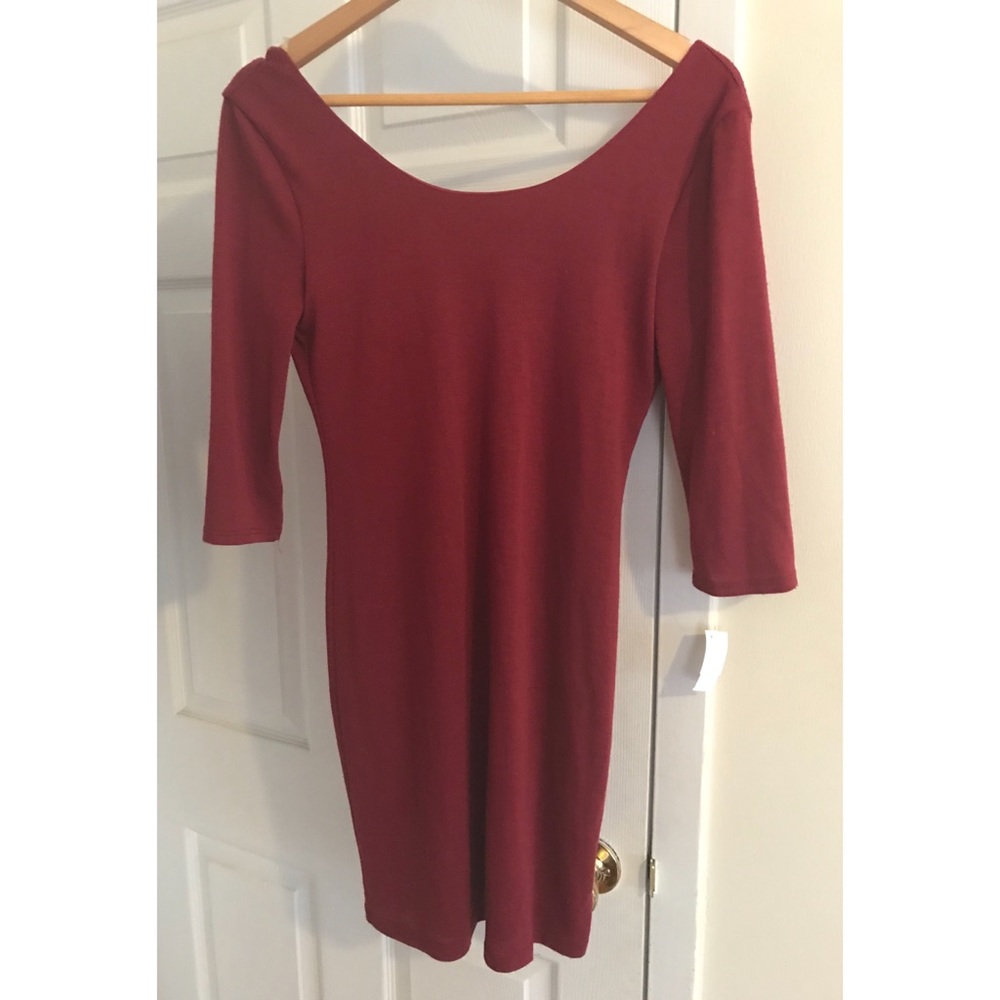 Red Mini Dress with Low Cut Back NWT